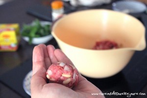 Boulettes de boeuf aux pois chiches et à la menthe