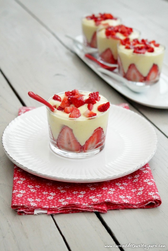 Tiramisu aux fraises - ©www.cuisinedetouslesjours.com