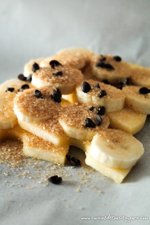 Papillotes de bananes et pommes au chocolat - ©www.cuisinedetouslesjours.com 
