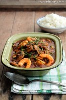 Crevettes et champignons LOU à la sauce tomate aux épices - ©www.cuisinedetouslesjours.com