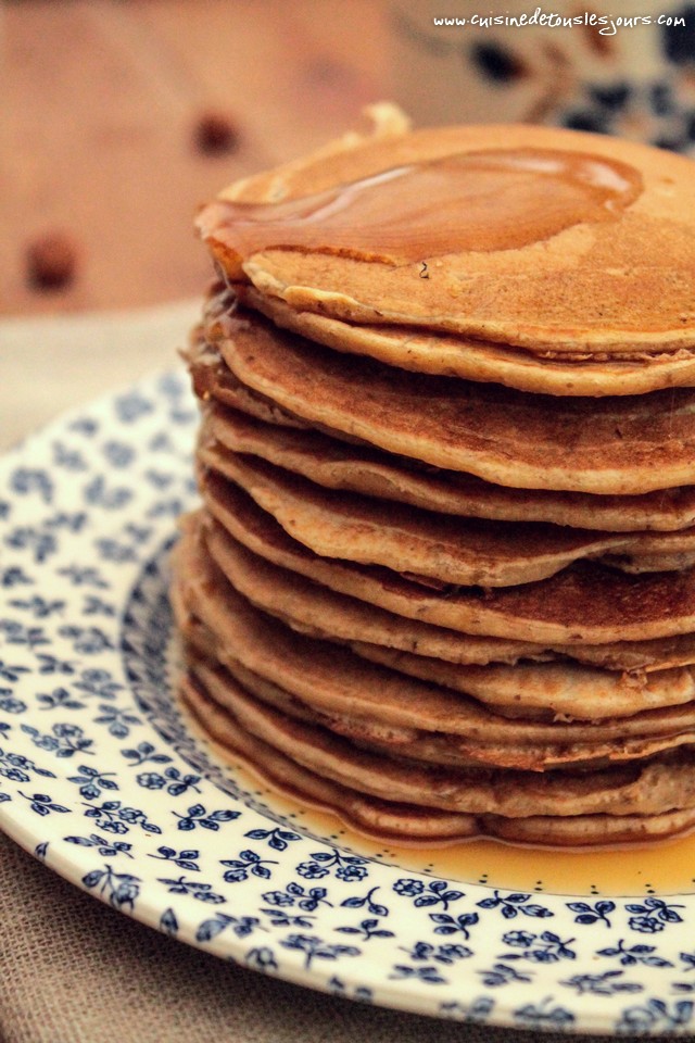 Pancakes à la noisette - ©www.cuisinedetouslesjours.com