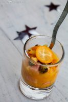 Verrines de truite fumée aux kumquat et épices – Réalisation avec les produits Guyader - ©www.cuisinedetouslesjours.com