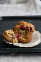 Muffins à la farine d'épeautre et aux cranberries - ©www.cuisinedetouslesjours.com