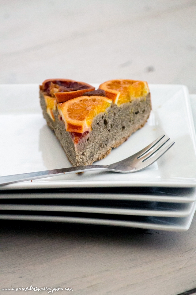 Gâteau renversé au sarrasin et amande à l'orange – ©www.cuisinedetouslesjours.com
