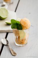 Sorbet au melon, citron vert et menthe pour le n°10 de Campagne Gourmande - ©www.cuisinedetouslesjours.com