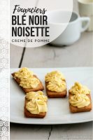 Financiers au blé noir et noisette, crème de pomme – ©www.cuisinedetouslesjours.com
