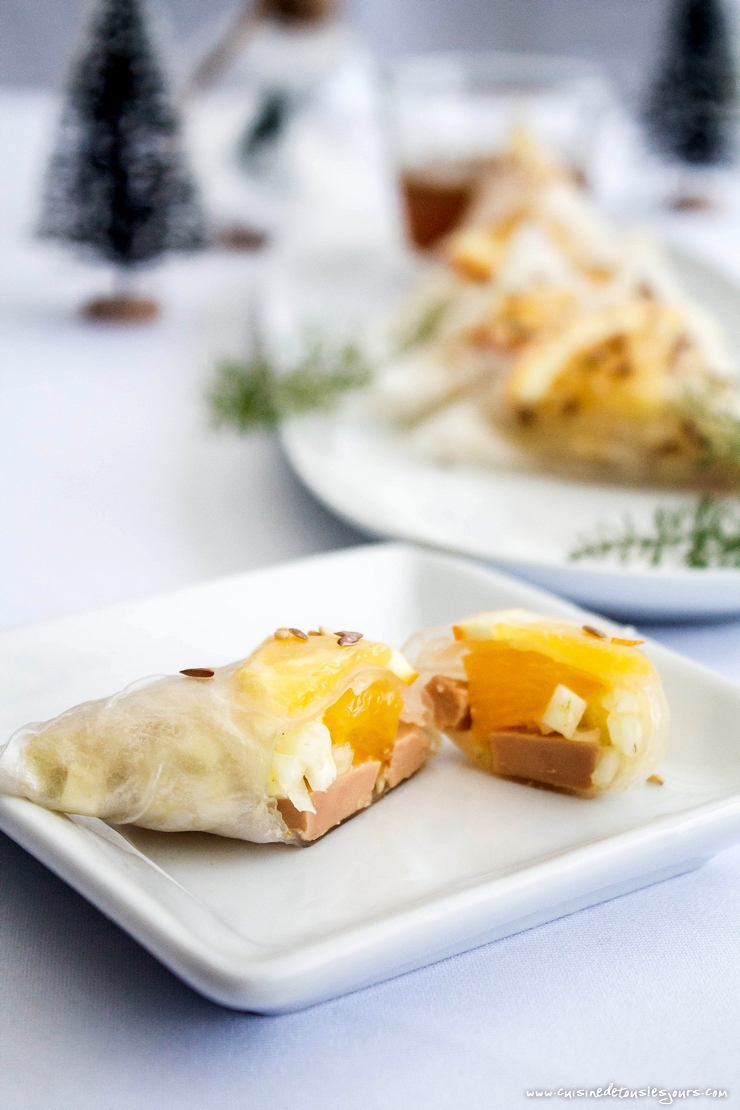 Triangles de foie gras au fenouil et à l'orange – ©www.cuisinedetouslesjours.com