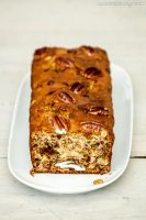 Banana bread aux flocons d'avoine, noix de pécan et pépites de chocolat -©www.cuisinedetouslesjours.com