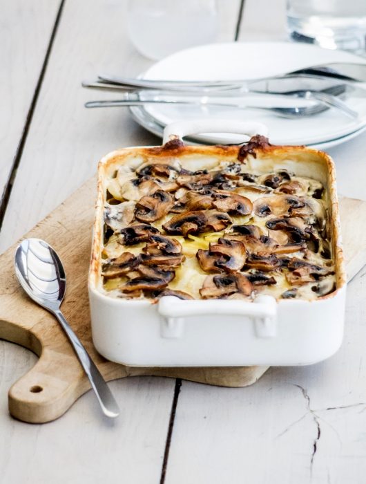 Gratin de pommes de terre et champignons pour la marque LOU - ©www.cuisinedetouslesjours.com