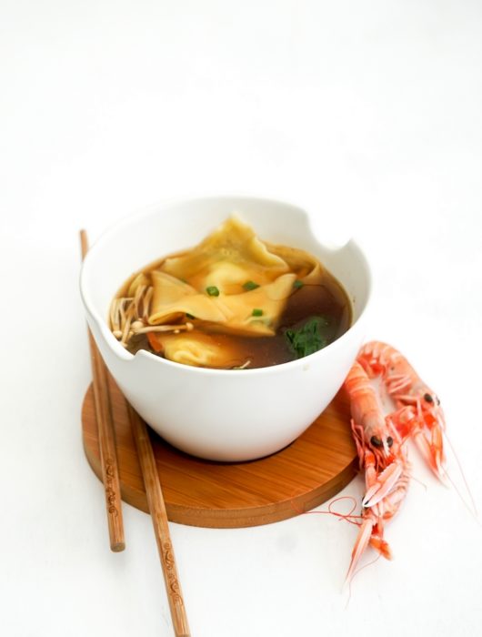 Soupe de Won Ton aux langoustines - ©www.cuisinedetouslesjours.com