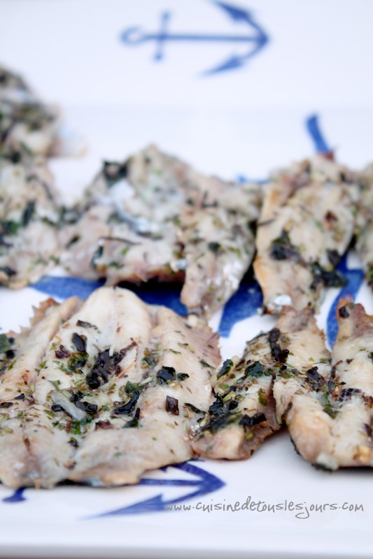 Sardines marinées au barbecue Sardines marinées au barbecue