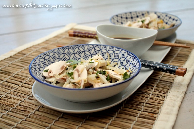 Salade de champignons et pousses de soja - Cuisine de tous les jours