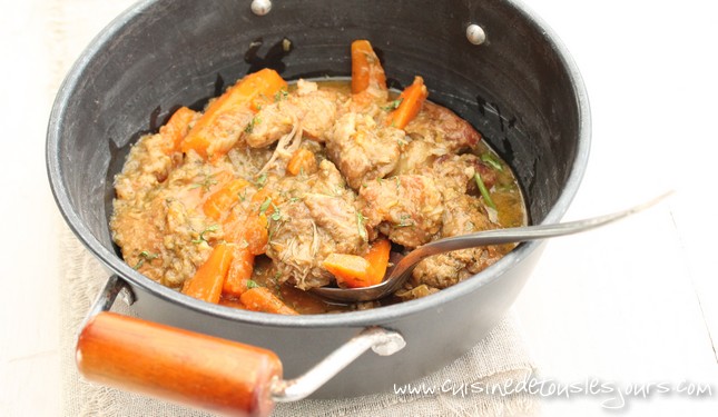 Sauté de veau aux carottes, gingembre et coriandre - Cuisine de tous les jours