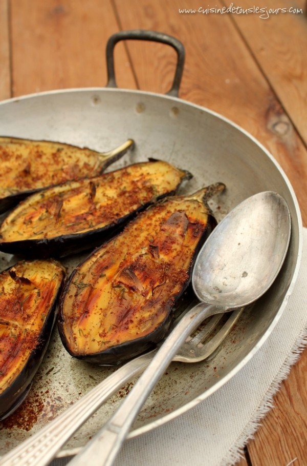Aubergines rôties au sumac