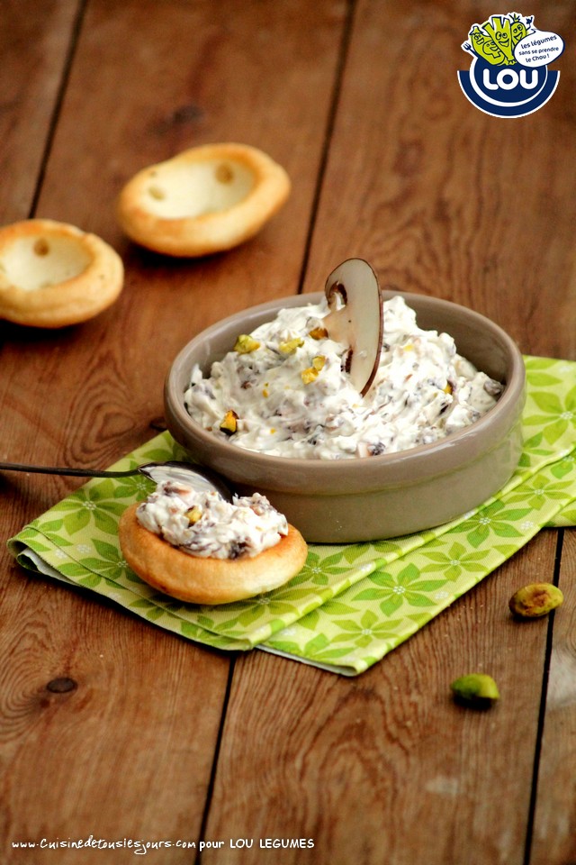 TARTINADE DE BELLA ROSES ET PISTACHES - Cuisine de tous les jours pour Lou Légumes