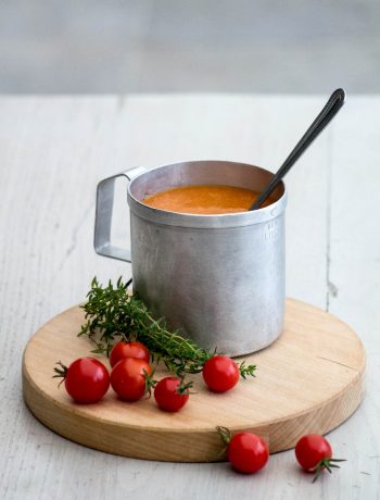 Velouté de tomates cerises rôties au thym – ©www.cuisinedetouslesjours.com